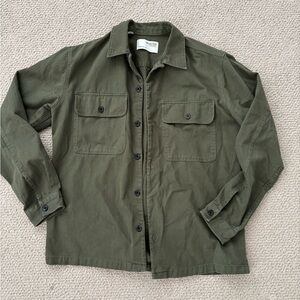 Men's Olive Green Shirt Jacket